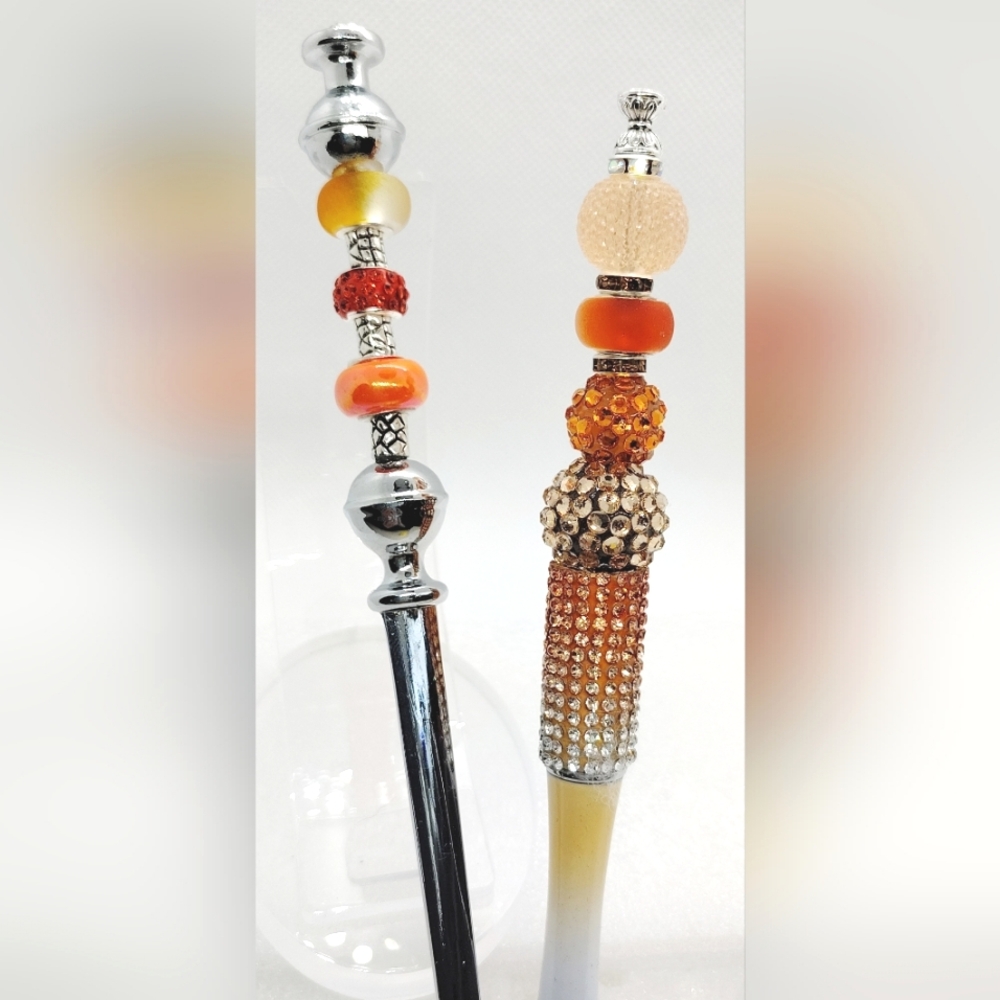 HANDCRAFTED BEADED LETTER OPENER & MATCHING PEN NWT